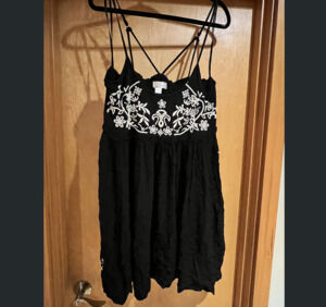 🌙 Band of Gypsies Embroidered Sundress – L | Festival Vacation Dress